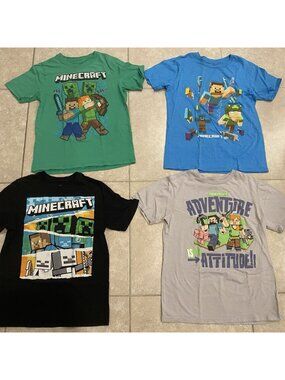 Minecraft t shirt Lot Of 4 Kids Teens Size XL 14/16